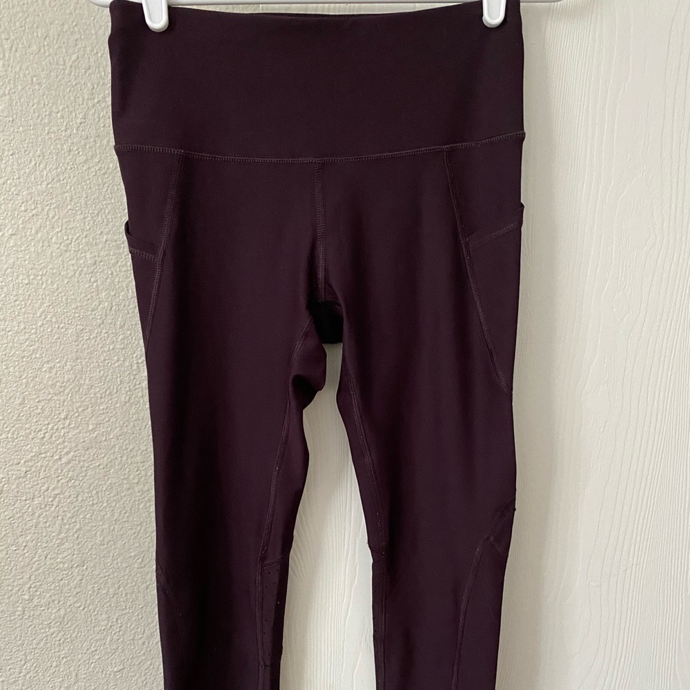 Maroon high waisted leggings